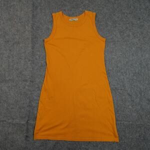 American Giant Vibrant Orange Midi Dress